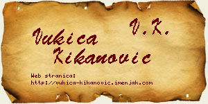 Vukica Kikanović vizit kartica